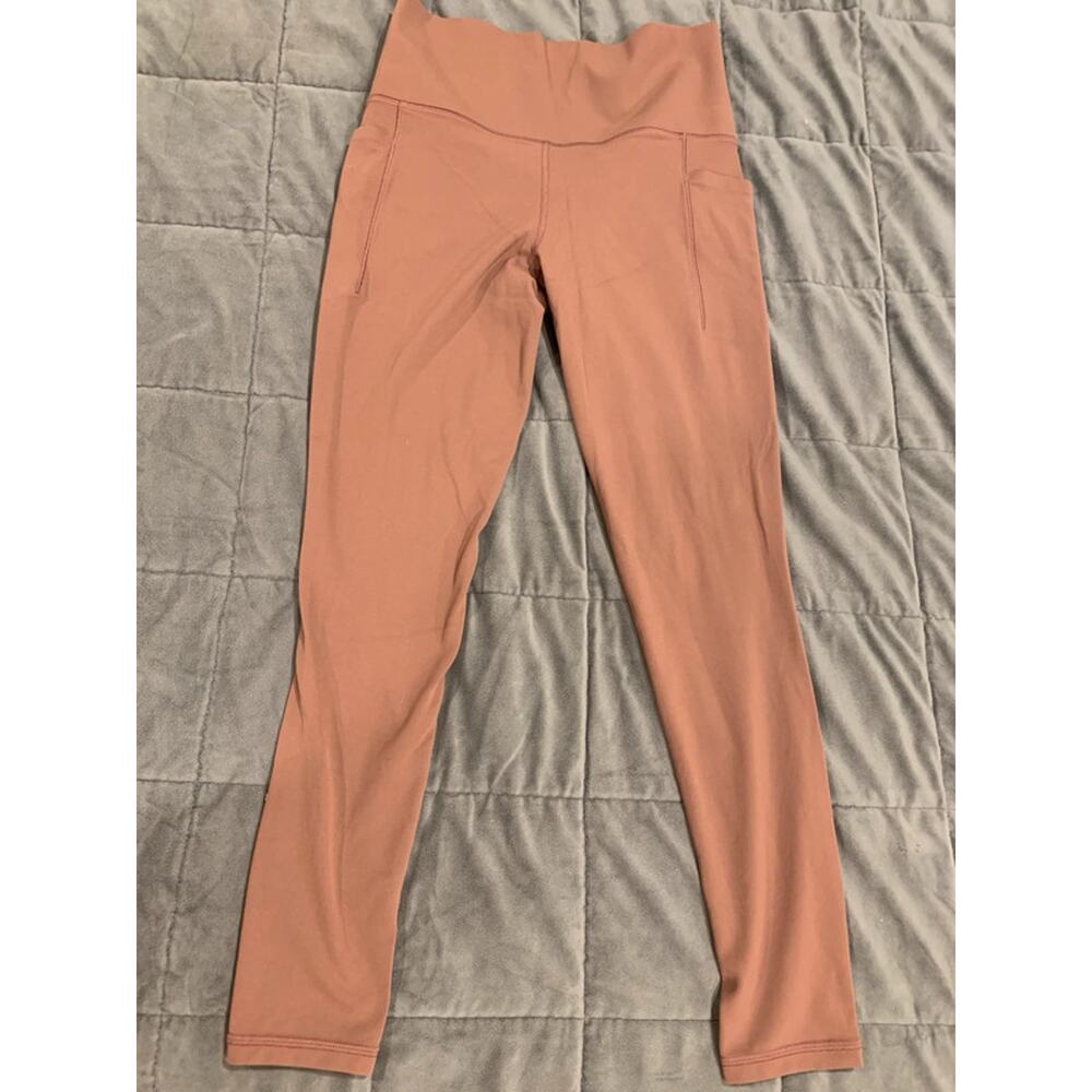 Athleta Salutation Stash Pocket II Tights Peach Women's Size Small